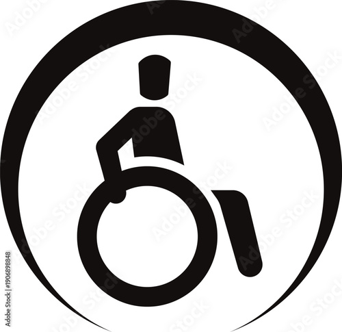 Disabled Person in Wheelchair Icon