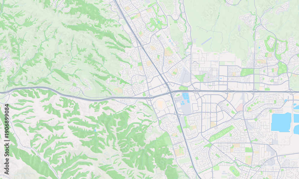 Fototapeta premium Dublin California map