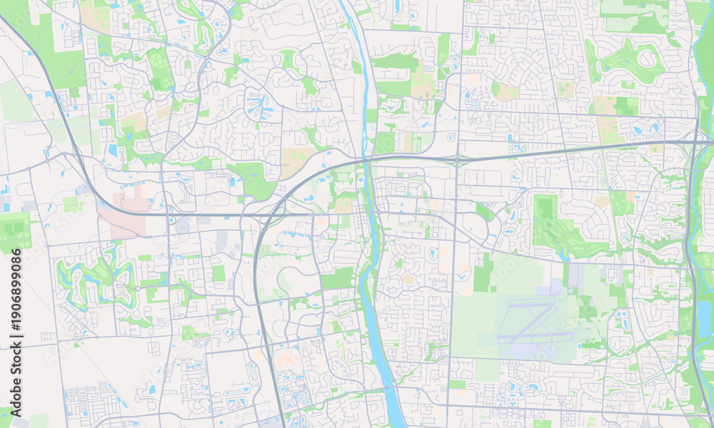 Obraz premium Dublin Ohio map