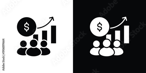 Sales agent Icon Sheet Multiple Style Collection Isolated Vector