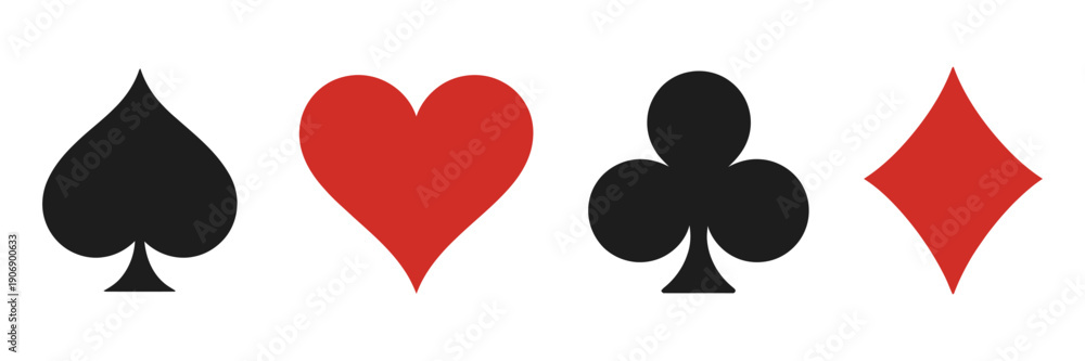 Foto Poker Card Suits. Vector