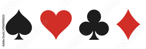 Poker Card Suits. Vector