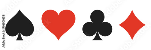 Poker Card Suits. Vector
