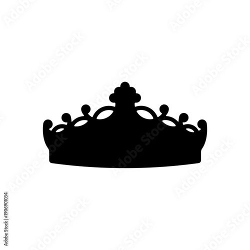 Royal Crown Silhouette Illustration.