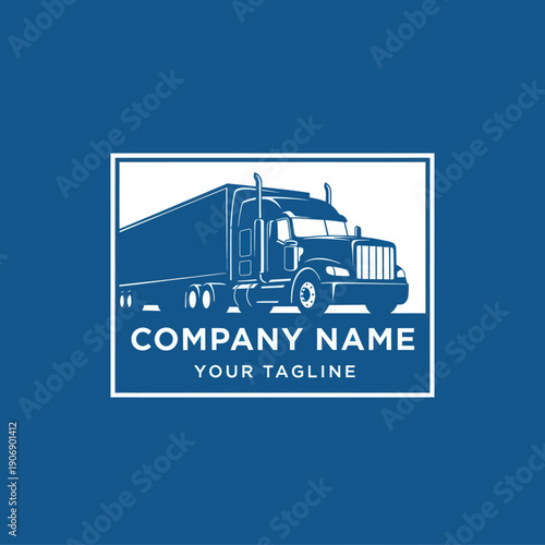 Truck Logo Template Design Element.