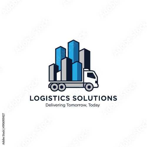Logistics Truck Delivery Vehicle Shipping Cargo.