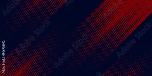 Halftone dots red and blue color pattern gradient grunge texture background. Dot pop art comic sport style vector illustration. modern background