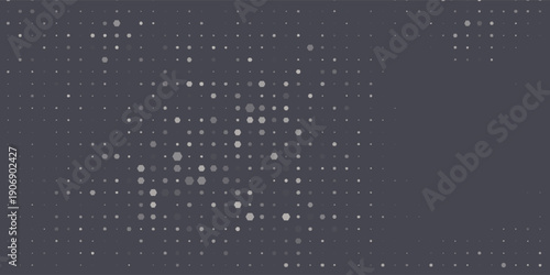 Halftone Hexagonal Pattern Vector Abstract Geometric Technology Background. Retro Colored Half Tone Hexagons Texture. Minimal Style Dynamic Tech.Wallpaper. Eps10