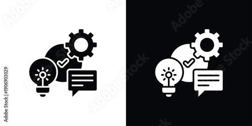 Skills Icon Sheet Multiple Style Collection Isolated Vector