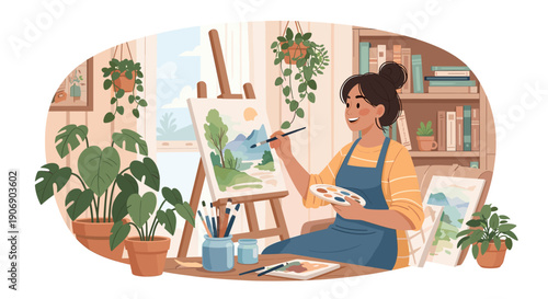 A gentle touch conveys care and growth, perfect for wellness content or eco-friendly themes.