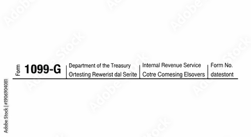 Form 1099-G Department of the Treasury, Internal Revenue Service, Form No. datestont