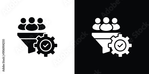 Recruitment Icon Sheet Multiple Style Collection Isolated Vector