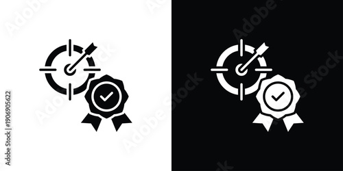 Achievement Icon Sheet Multiple Style Collection Isolated Vector