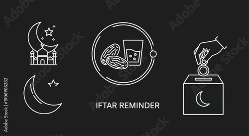 Embrace the Spirit of Ramadhan Kareem A Collection of Sacred Icons for Fasting, Iftar Celebrations, and the Joy of Giving Charity