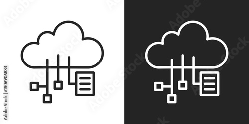 Segregarion Icon In Black And White Outline Style