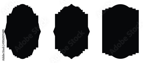 Islamic vector shape of a window or door arch. Ramadan kareem set stylish frame. mosque windows shape in oriental style islamic door. Frames in Arabic Muslim design for Ramadan Kareem. Islamic frames