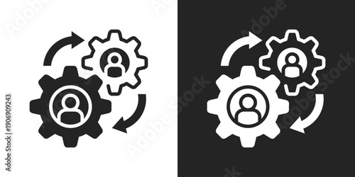 dynamics Icon In Black And White Glyph Style
