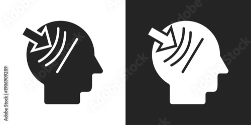 resilience Icon In Black And White Glyph Style