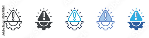 Risk icon set multiple style collection