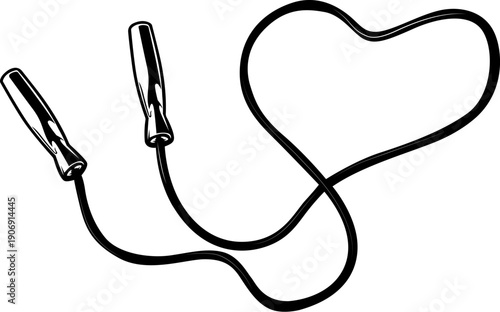 Jump Rope Clip Art silhouette , Cricut cut file , Instant Digital Download