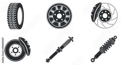 A collection of skincare cream jars featuring labels like Glow, Fast-Acting, Smooth, and Repair in black and white outline vector style, ideal for beauty product branding