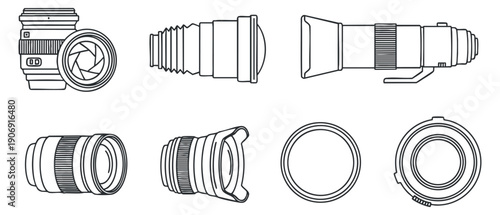 A collection of various liquid shapes and containers in black and white minimalist vector style, suitable for beverage branding and packaging