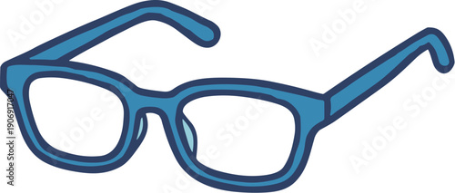 Eyeglasses Flat Icon Vector Illustration