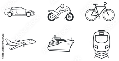 A set of diverse students in black and white line art vector style, ideal for educational materials and youth engagement