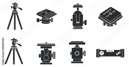 A collection of various laboratory glassware including flasks and beakers in black and white outline vector style, suitable for educational materials and scientific illustrations