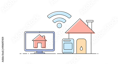 Smart home automation system with wireless connectivity and remote control capabilities.