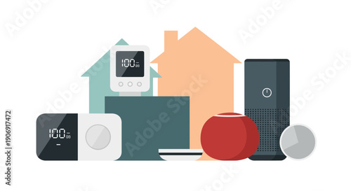 Smart home devices and technology for modern living and convenience.