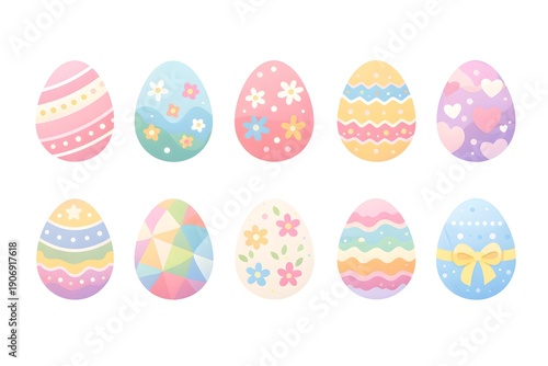 set of easter eggs