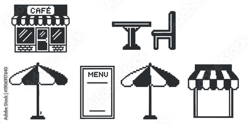 A collection of various makeup brushes and a powder container in black and white outline vector style, ideal for beauty and cosmetics branding