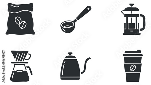 A collection of binary numbers and digital symbols in modern black and white vector style, suitable for tech and coding projects