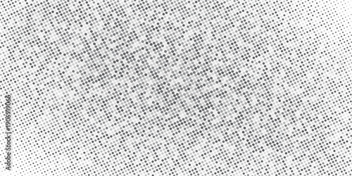 Halftone effect dotted black gradient background. Vector abstract texture, minimal pixilated pattern. Eps10