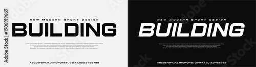 Modern Bold Font Sport Alphabet. Typography urban style fonts for technology, digital, movie logo design. vector illustration

