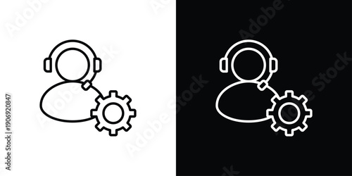 Customer service Icon Sheet Multiple Style Collection Isolated Vector