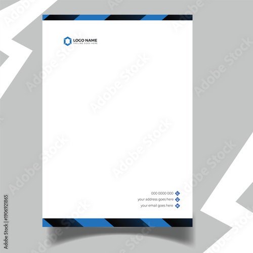 Unique Corporate Business Letterhead Pad Design Template