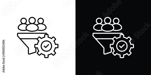 Recruitment Icon Sheet Multiple Style Collection Isolated Vector