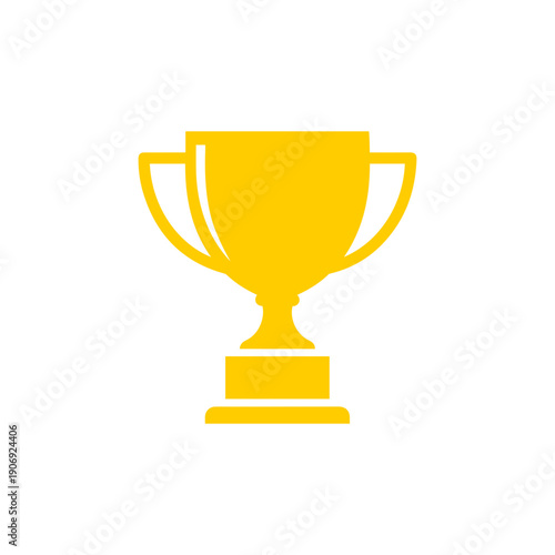 Golden Trophy Award Achievement Flat Icon