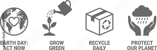 Environmental protection social media story templates for green lifestyle