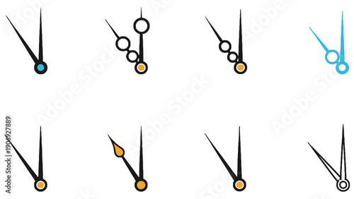 Scissors icon vector graphics for cutting and crafting applications