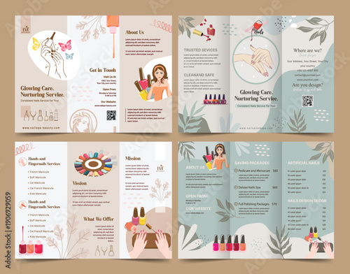 Modern Nail Salon Brochure Design