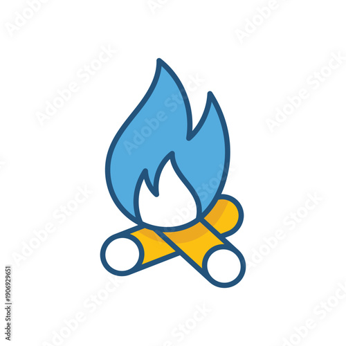 Campfire vector icon