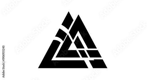 Abstract Geometric Triangle Logo Design, Modern Minimalist Symbol