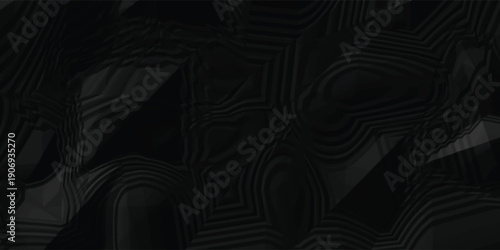 Minimal dark polygonal backdrop with faceted surfaces, matte black and charcoal gradient, elegant tech style