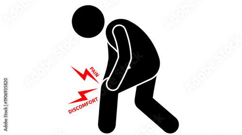 A person experiencing discomfort in their lower back