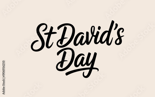 St david's day celebration logo with text