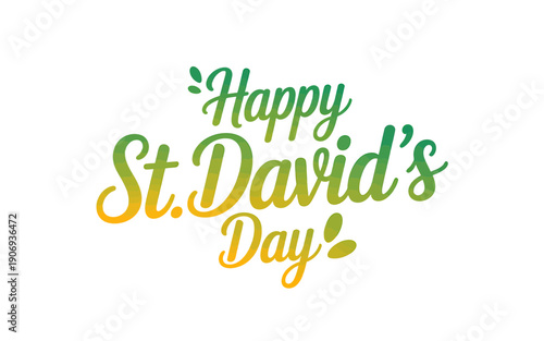 Happy st david's day celebration with shamrocks