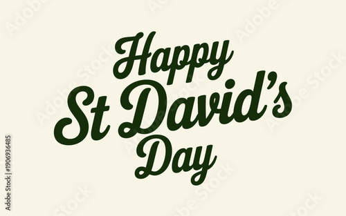 Happy st david's day festive greeting